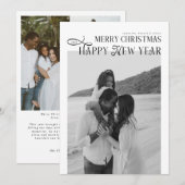 Cartes Pour Fêtes Annuelles Joyeux Noël Bonne Année Famille 4 Photos (Devant / Derrière)