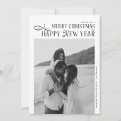 Cartes Pour Fêtes Annuelles Joyeux Noël Bonne Année Famille 4 Photos (Devant)