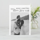 Cartes Pour Fêtes Annuelles Joyeux Noël Bonne Année Famille 4 Photos (Debout devant)