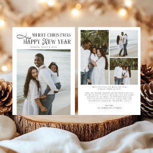 Cartes Pour Fêtes Annuelles Joyeux Noël Bonne Année Famille 4 Photos