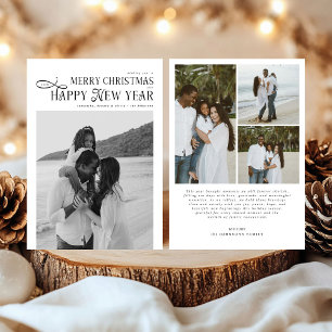 Cartes Pour Fêtes Annuelles Joyeux Noël Bonne Année Famille 4 Photos