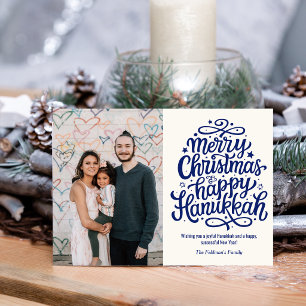 Cartes Pour Fêtes Annuelles Joyeux Noël Bonne Hanouka Famille Photo