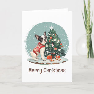 Cartes Pour Fêtes Annuelles Joyeux Noël Boston Terrier Dog