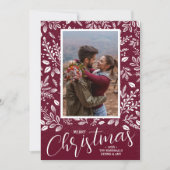 Cartes Pour Fêtes Annuelles Joyeux Noël Botanical Photo (Devant)