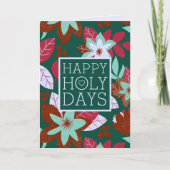 Cartes Pour Fêtes Annuelles Joyeux Noël botanique moderne (Devant)