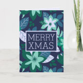 Cartes Pour Fêtes Annuelles Joyeux Noël botanique moderne (Devant)