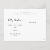 Cartes Pour Fêtes Annuelles Joyeux Noël botanique vert (Dos)