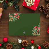 Cartes Pour Fêtes Annuelles Joyeux Noël botanique vert