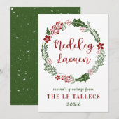 Cartes Pour Fêtes Annuelles Joyeux Noël breton, personnalisé (Devant / Derrière)