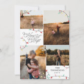 Cartes Pour Fêtes Annuelles Joyeux Noël brillant 4 Photos (Devant)