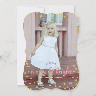 Cartes Pour Fêtes Annuelles Joyeux Noël brillant mignon Photo de vacances pers