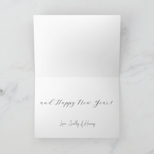 Cartes Pour Fêtes Annuelles Joyeux Noël Brown orignal blanc (Intérieur)