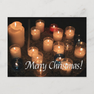 Cartes Pour Fêtes Annuelles Joyeux Noël Brûler des bougies Noël