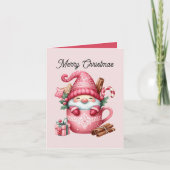 Cartes Pour Fêtes Annuelles Joyeux Noël cacao gnome ajouter un message (Devant)