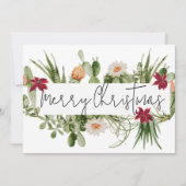 Cartes Pour Fêtes Annuelles Joyeux Noël Cactus Plante grasse Succulente Sud-Ou (Devant)