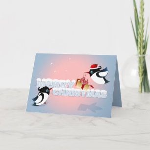 Cartes Pour Fêtes Annuelles Joyeux Noël - cadeau de Noël mignon d'oiseaux