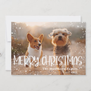 Cartes Pour Fêtes Annuelles Joyeux Noël Cadres neigeux Photo