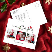 Cartes Pour Fêtes Annuelles Joyeux Noël Calligraphie Botanique 3 Photo