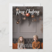 Cartes Pour Fêtes Annuelles Joyeux Noël Calligraphie manuscrite Photo complète (Devant)