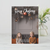 Cartes Pour Fêtes Annuelles Joyeux Noël Calligraphie manuscrite Photo complète (Debout devant)