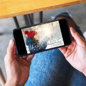 Cartes Pour Fêtes Annuelles Joyeux Noël Calligraphie Script Red Plaid