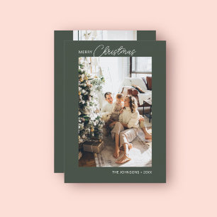 Cartes Pour Fêtes Annuelles Joyeux Noël Calligraphie verte