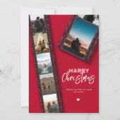 Cartes Pour Fêtes Annuelles Joyeux Noël Caméra Roll 6 Photo Collage (Devant)