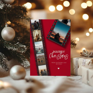 Cartes Pour Fêtes Annuelles Joyeux Noël Caméra Roll 6 Photo Collage