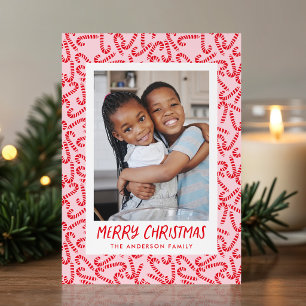 Cartes Pour Fêtes Annuelles Joyeux Noël Canne à Sucre Mignonne 2 Photo