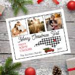 Cartes Pour Fêtes Annuelles Joyeux Noël Caroline du Nord Vacances photo<br><div class="desc">Design rustique "Joyeux Noël" avec une silhouette d'état superposée avec un motif de buffles noir et blanc et un look vintage camion rouge transportant un arbre de vacances. Légende modifiable : "Joyeux Noël, vous de Caroline du Nord". Ajoutez simplement vos trois photos de famille, votre nom de famille et l'année...</div>