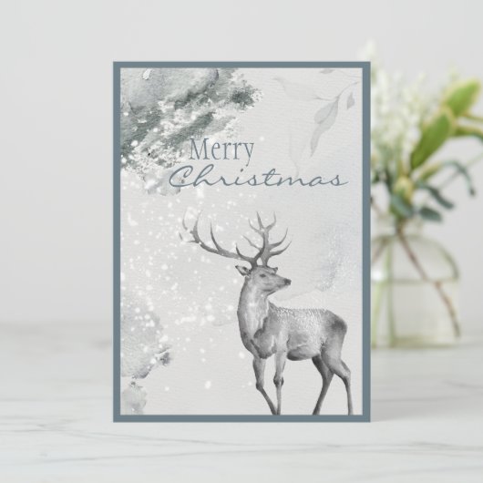 Cartes Pour Fêtes Annuelles Joyeux Noël Cerf Noël Noël (Debout devant)