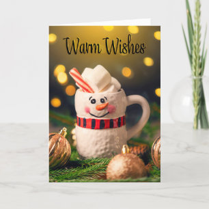 Cartes Pour Fêtes Annuelles Joyeux Noël Chaleureux Snowman Mug
