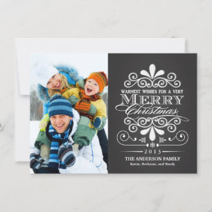 Cartes Pour Fêtes Annuelles Joyeux Noël Chalkboard Fête Photo Appartement