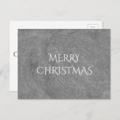 Cartes Pour Fêtes Annuelles Joyeux Noël Chalkboard Typographie noir blanc (Devant / Derrière)