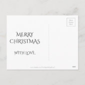 Cartes Pour Fêtes Annuelles Joyeux Noël Chalkboard Typographie noir blanc (Dos)