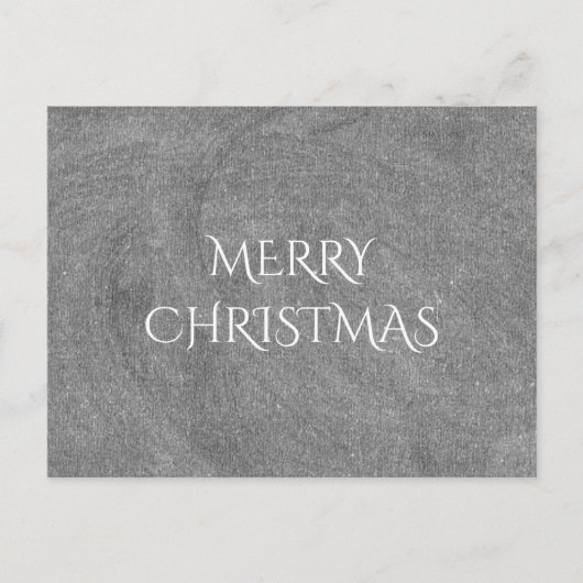 Cartes Pour Fêtes Annuelles Joyeux Noël Chalkboard Typographie noir blanc (Devant)