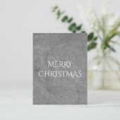 Cartes Pour Fêtes Annuelles Joyeux Noël Chalkboard Typographie noir blanc (Debout devant)