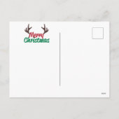 Cartes Pour Fêtes Annuelles Joyeux Noël Chat et chien Carlin (Dos)