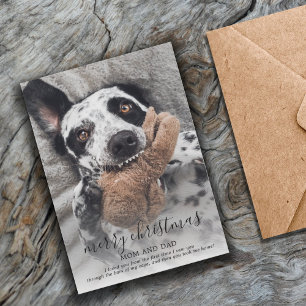 Cartes Pour Fêtes Annuelles Joyeux Noël Chien Photo Sauvetage Chien