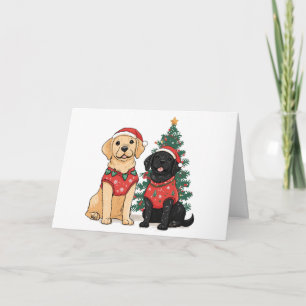 Cartes Pour Fêtes Annuelles Joyeux Noël Chiens Labrador Retriever