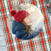 Cartes Pour Fêtes Annuelles Joyeux Noël Classic Calligraphie Rouge Plaid