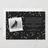 Cartes Pour Fêtes Annuelles Joyeux Noël Classic Script Photo Élégant Chic (Dos)