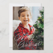 Cartes Pour Fêtes Annuelles Joyeux Noël classique script deux photo (Devant)