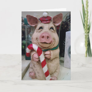 CARTES POUR FÊTES ANNUELLES JOYEUX NOËL COCHON A UN NOËL FANTASTIQUE