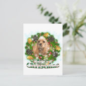 Cartes Pour Fêtes Annuelles Joyeux Noël Cocker Spaniel (Debout devant)
