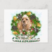 Cartes Pour Fêtes Annuelles Joyeux Noël Cocker Spaniel (Devant)