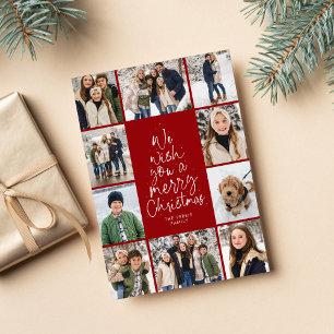Cartes Pour Fêtes Annuelles Joyeux Noël collage de 10 photos