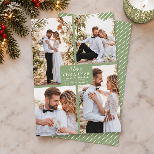 Cartes Pour Fêtes Annuelles Joyeux Noël Collage de 4 Photos
