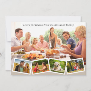 Cartes Pour Fêtes Annuelles Joyeux Noël Collage de photos de famille