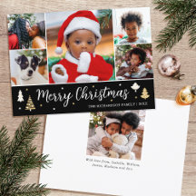 Joyeux Noël Collage de photos personnalisé Arbres